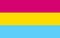 Pansexual pride community flag, LGBT symbol. Sexual minorities identity. Vector illustration