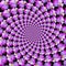 Pansies spiral pattern