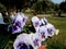 Pansy Flower at lawn welcoming Spring