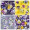 Pansy Flowers Background Set