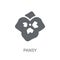 Pansy icon. Trendy Pansy logo concept on white background from N