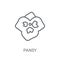 Pansy icon. Trendy Pansy logo concept on white background from N