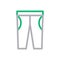 Pant vector line colour icon