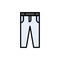 Pant vector line colour icon