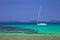 Pantera turquoise beach on Dugi Otok island archipelago sailing