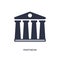 pantheon icon on white background. Simple element illustration from history concept