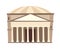 Pantheon, Italy architecture landmark vector illustration