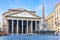 Pantheon in Rome, famous Roman temple, Italy, no people