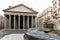 The Pantheon, in Rome, Italy, early in the morning, deserted