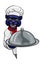Panther Chef Mascot Sign Cartoon Character