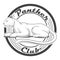Panther club engraving style emblem vector
