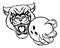 Panther Cougar Jaguar Cat Bowling Ball Mascot