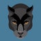 Panther face vector illustration style Flat