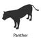 Panther icon, isometric style