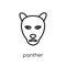 Panther icon. Trendy modern flat linear vector Panther icon on w