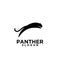 Panther jump black logo icon design vector illustrator simple