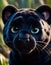 Panther in the Jungle Anime, beautifully, huge-eyed, cute adorable wild animal poster