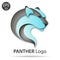Panther logo color vector illustration