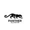 Panther lurk black logo icon design vector illustrator simple