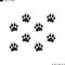 Panther paw prints. Wild animal