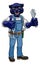 Panther Plumber Or Mechanic Holding Spanner