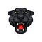 Panther roaring head muzzle vector mascot icon