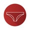 Panties flat linear long shadow icon