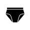 Panties icon, vector illustration, black sign on isolated background