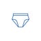 Panties line icon concept. Panties flat  vector symbol, sign, outline illustration.