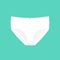 Panties symbol. Woman underwear type: classic brief. Vector illustration, flat design