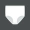 Panties symbol. Woman underwear type: control brief. Vector illustration, flat design