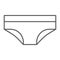 Panties thin line icon, lingerie and female, underwear sign, vector graphics, a linear pattern on a white background.
