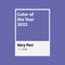 Pantone Color of the year 2022 Very Peri . Color trend palette square swatch