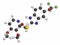 Pantoprazole gastric ulcer drug molecule (proton pump inhibitor). Atoms are represented as spheres with conventional color coding