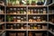 Pantry with neat and organized shelves, showcasing cooking essentials