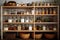 Pantry with neat and organized shelves, showcasing cooking essentials