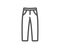 Pants line icon. Trousers or Jeans wear sign. Vector