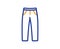 Pants line icon. Trousers or Jeans wear sign. Vector