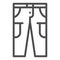 Pants line icon. Trousers vector illustration isolated on white. Jeans outline style design, designed for web and app