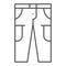 Pants thin line icon. Trousers vector illustration isolated on white. Jeans outline style design, designed for web and