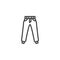 Pants trousers line icon