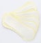 Panty liners with yellowish wrap-around wings