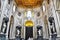 Papal Archbasilica of St. John Lateran, officially the cathedral of Rome. Baroque interior, entrance with the apostles statues.