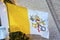 Papal Keys Flag Saint Peter`s Basilica Vatican Rome Italy