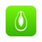 Papaya fruit icon digital green