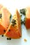 Papaya fruit slices