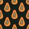 Papaya seamless pattern