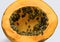 Papaya Seeds with there sweet orange fruity flesh used  in Asian cultures has desserts