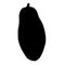 Papaya silhouette black and white icon