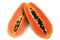 Papaya, sliced. Delicious fresh exotic healthy fruits